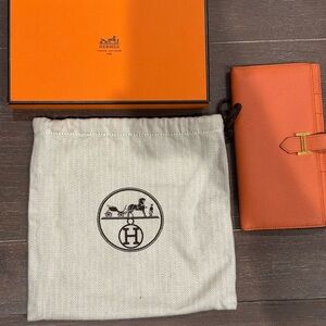 Hermès Orange Wallet with Box